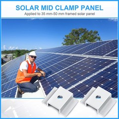 48 Pack Solar Panel Mid Clamps 1.06 Inch Solar Panel Bracket Aluminium Mounting