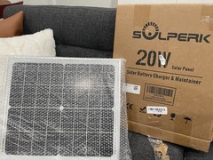Solperk SK-M20W Silver 20 Watts Battery Charger & Maintainer Solar Panel Kit