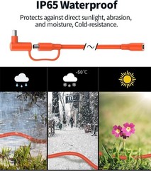 Flexible 30FT Extension Cord for Solar Generators – DC7909 and DC8020 Compatible
