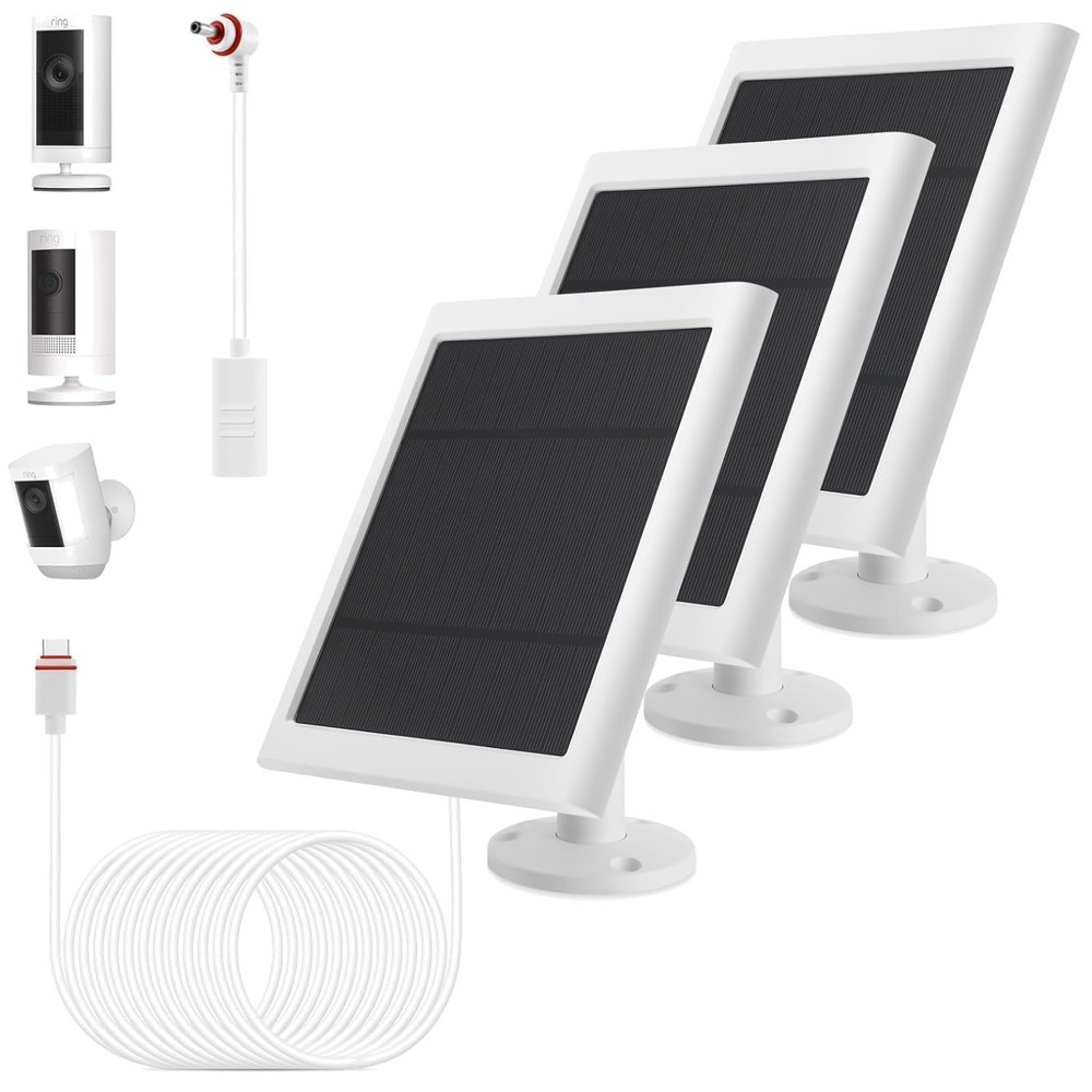 Ring Solar Panel 3-Pack for Stick Up Cam/Spotlight Cam Plus