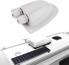 Solar Weatherproof Double Cable Entry Gland, Cable through RV Roof Solar Junctio