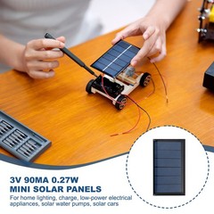 2Pcs 3V 0.27W 90mA Mini Solar Panels, Solar Photovoltaic Power Cells