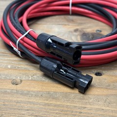 10FT Solar Panel Extension Cable Connectors Black Red 1×2.5mm NEW