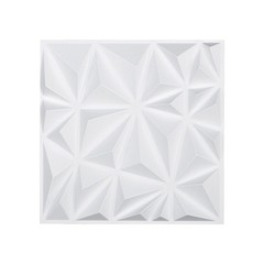 33 Pack 3D Diamond Wall Panels, 11.81 x 11.81 in PVC, 32 Sq Ft, Matte White for