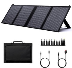 300W Portable Power Station Backup Battery Solar Generator with 60W Solar Panel