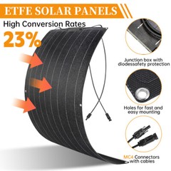200-800W ETFE Flexible Solar Panel For PV Photo-voltaic Boat Marine Caravan Home