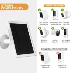 5W Solar Panel 2 pack Compatible for Ring Camera Spotlight Cam Plus/Pro Battery