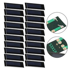 Set of Twenty Compact Solar Panels Great for Household and Outdoor Use