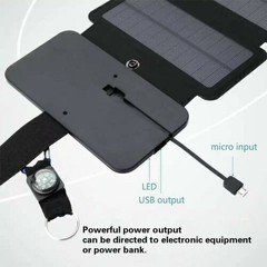 Folding PV Power Bank Outdoor Camping Hiking USB Phone Charger 100W Solar Panel