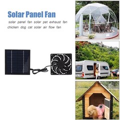 Chicken Coop Solar Fan, Outdoor Exhaust Ventilation Fan for Poultry Cage