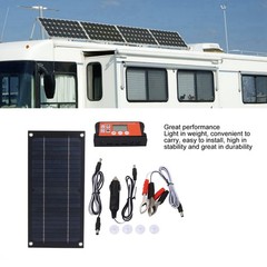 15W Monocrystalline Solar Panel Kit 18V 600W Power MPPT Controller For 12V RV