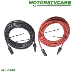 ALL-CARB 30 FT 12 AWG Black + Red Solar Panel Extension Cable Wire Connector
