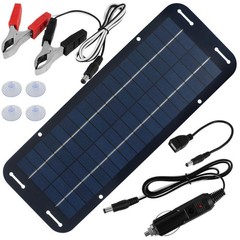 12V Solar Panel Kit 6W Trickle Charger IP65 Waterproof Portable Car Boat High