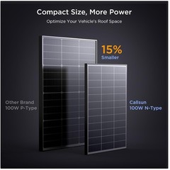 Space-Saving 100W Solar Panels for Off-Grid Use
