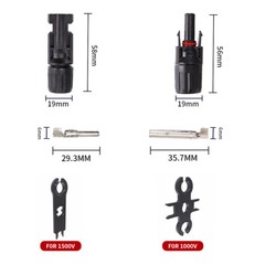 GEYA 10-50Set Male Female Wire Cable Connector Solar Panel Waterproof Connector