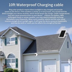 2 Pack 5W Solar Panel for Battery Security Camera 10FT Cable USB-C DC