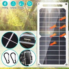10/20W Portable USB Solar Panel Charger Power Bank for Outdoor Camp Hiking Phone