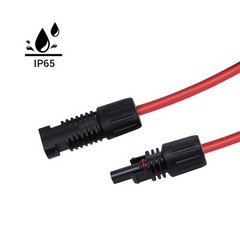Renogy 20FT 10AWG Solar Extension Cables M&F Connector Black&Red 1 Pair