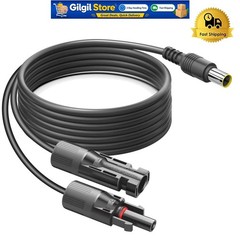 Versatile 16.5FT Solar Connector to 8mm Cable – Ideal for Portable Generators