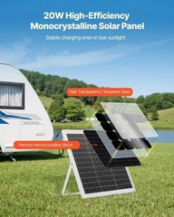Solar Battery Trickle Charger Maintainer 20W 12V with MPPT Controller