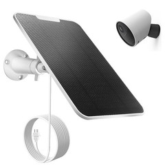 4W Solar Panel for SimpliSafe Outdoor Camera, IP66 Waterproof Mount, White