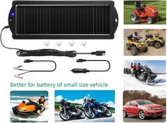 Eco-Friendly 12V Solar Battery Charger & Maintainer with Cigarette Lighter Plug