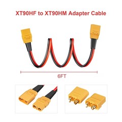 ELFCULB XT90 Extension Cable 10AWG 6FT for Portable Power