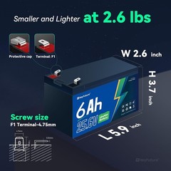 24V 6Ah LiFePO4 Battery Pack 6A BMS 29.4V Charger Included DIY Speaker UPS