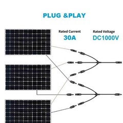 Solar Panel Y Branch Cable Connection Waterproof Adapter Connector Extension NEW