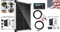 Solar Panel Kit 25W 12V Solar Battery Charger with 10A Charge Controller and …