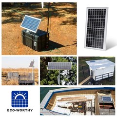 ECO-WORTHY 10W Solar Panel Charger 4 Pack 12V Battery Boat RV Fence