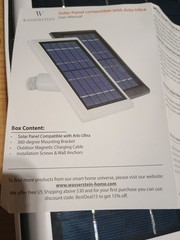 Wasserstein Solar Panels 2 Pack for Arlo Ultra Ultra 2 Pro 3 Pro 4 New Open Box