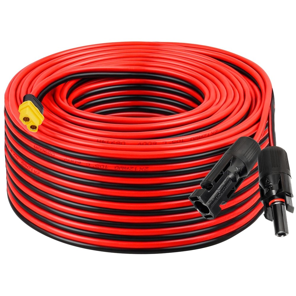 MOOKEERF Solar XT60 Charge Extension Cable 100FT 12AWG XT60 Solar Cable