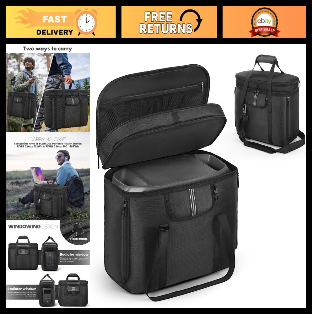 Portable Power Station Carrying Case for Delta 2 Generator – Protective Shoulder