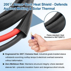 10AWG Solar Cable 10ft Solar Panel Extension Cord PV Wire Flame Retardant Waterp
