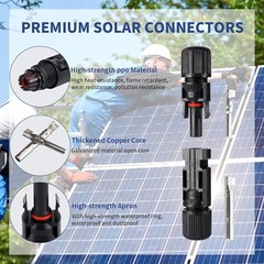 1-100Set Male Female Wire Cable Connector Set Solar Panel Waterproof Connector