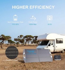 Marxon Solar Panel XP100. 100W Outdoor Foldable With Adjustable Kick Stand