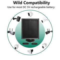 8W Solar Panel with Type C Port Solar Panel Charger for Camera Outdoor or Ind…