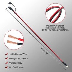 PAEKQ DC 8mm Male to SAE Connector Adapter 14AWG 6Ft Cable Wire Compatible wi…