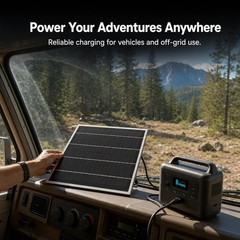 Monocrystalline Solar 20W Panel | 18V Outdoor Power for Charging Devices