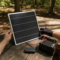 Monocrystalline Solar 20W Panel | 18V Outdoor Power for Charging Devices