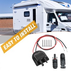 Weatherproof Solar Entry Housing with 10AWG Solar Extension Cable for RV, Cam…