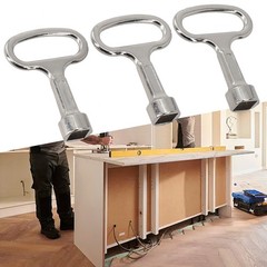 8mm Square Wrench Set 3pcs D Handle T Shape for Heating Water Tap Valve
