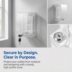 Transparent Waterproof Outdoor Socket Box Durable Plastic Protective Cover