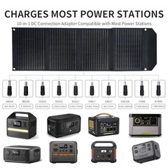 60W Portable Solar Panel,60 Watt Foldable Solar Panels Chargers with QC3.0 USB