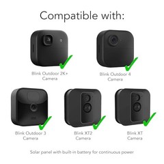 Solar Panel with Internal Battery – Compatible with 1 Pack – New Model Black