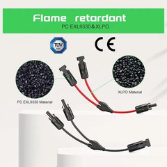 4Pcs Mc4 Y Connectors, 30Amp Solar Connectors Photovoltaic Panel Adaptor Y Branc