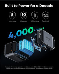 Anker SOLIX C1000 Gen 2 Portable Power Station, 1,024Wh, 2,000W, Camping | 1,024