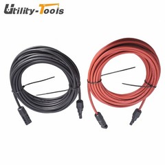 30 FT 12 AWG High Quality Solar Panel Extension Cable Wire Connector Black + Red