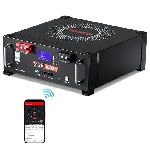 48V 100Ah and 51.2V Server Rack LiFePO4 Lithium Battery Built-in 100A BMS